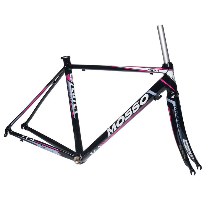FRAME ROAD  MOSSO 720TCA with CARBON FORK   Size : 510 mm   Black / White / Pink Line
