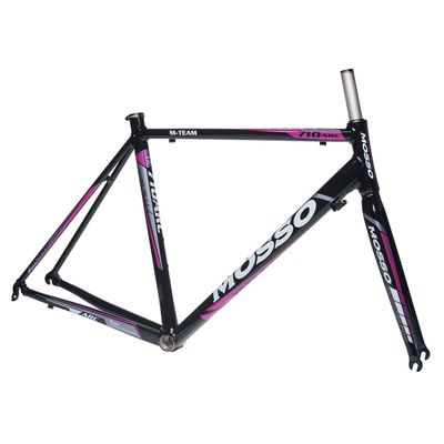FRAME ROAD MOSSO 710ARC with ALUMINUM FORK   Size :550mm   Black / Gray / Pink Line