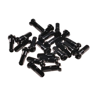 NIPPLES 2,0mm / 14 mm ALUMINUM  - CN SPOKE  packed 100 items - Black