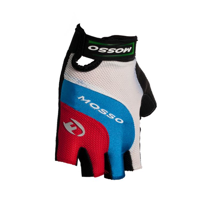 BICYCLE GLOVES MOSSO GL-01 Col. White / Blue/ Red