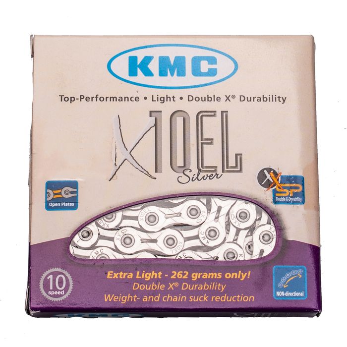 CHAIN KMC X-10-EL- 114 - Links - 10  Speed . Colour: Silver