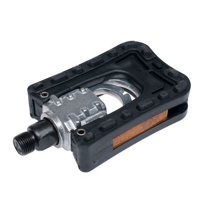 ALUMINUM  FOLDING PEDALS -BLACK WITH REFLECTION