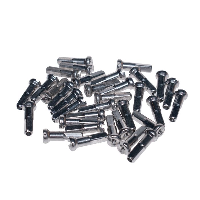 Nipples  2,0mm / 16 mm ALUMINUM - CN SPOKE Silver (  100 items)